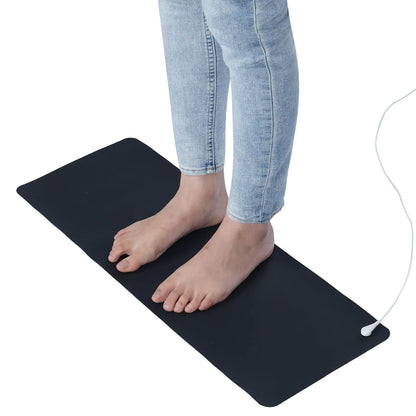 Grounding Mat with 15ft Grounding Cord Conductive Earth Mat Grounding Pad Earth Connected Therapy Universal Grounding Mat for Sleep Pain Inflammation Energy 10 x 26.7"