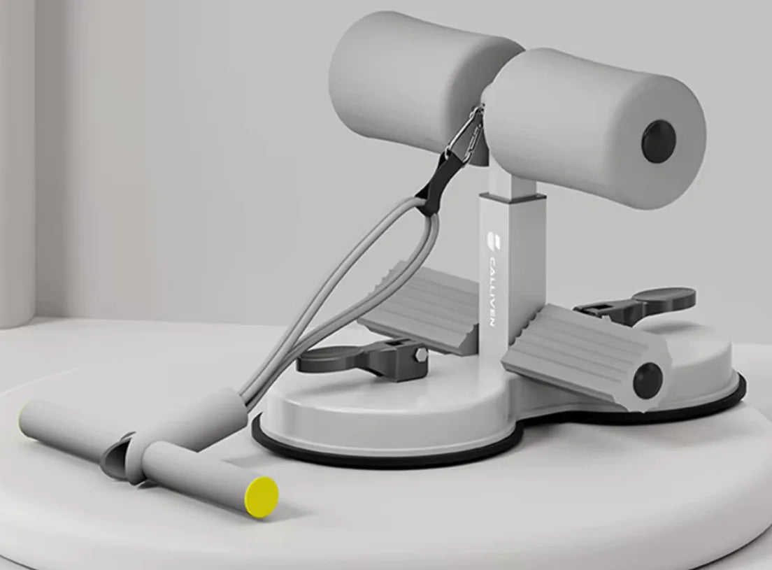 Sit-Up Assistant for Home Fitness with Suction Fixation